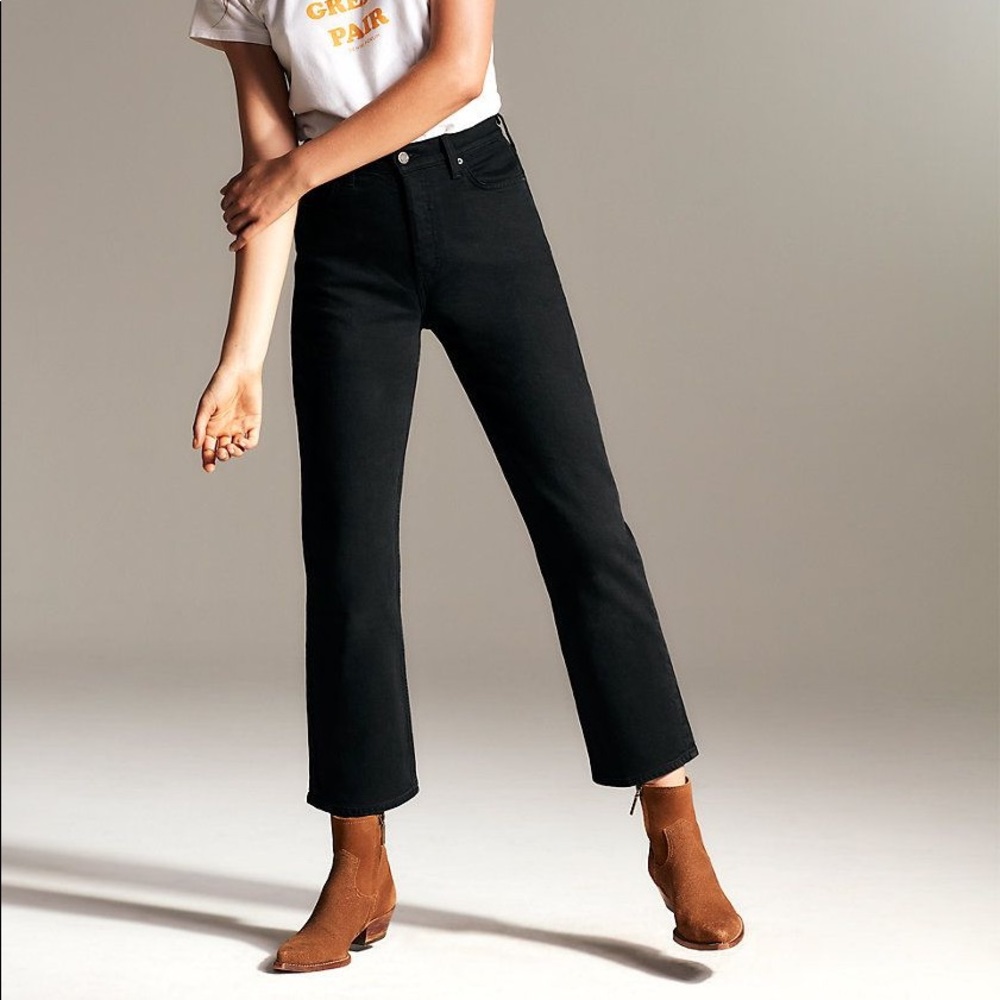 Denim Forum Arlo High Rise Straight - Black